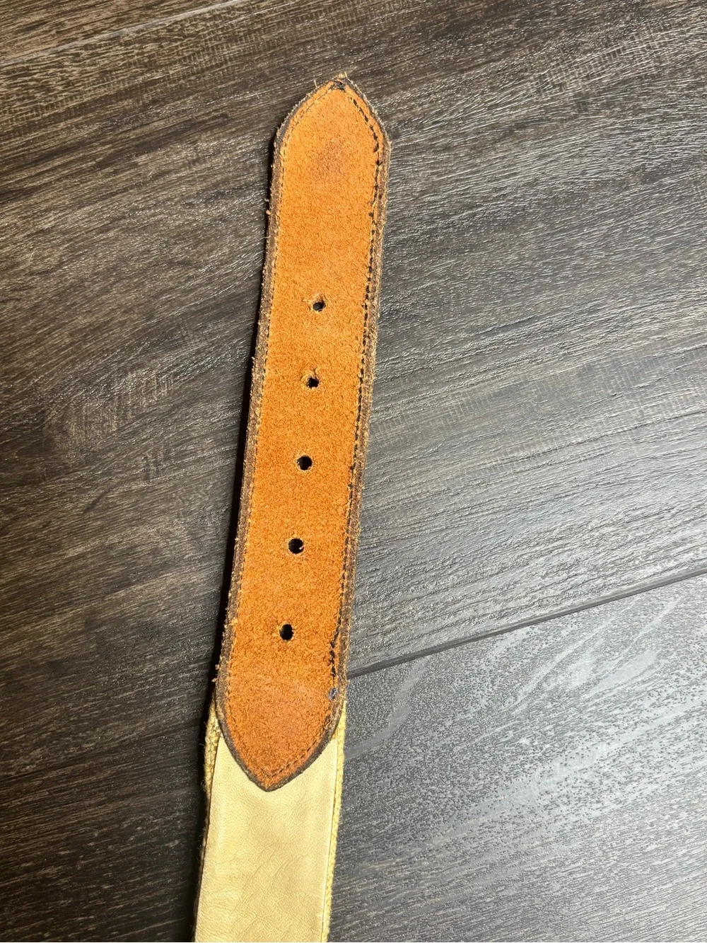 Vintage Handmade Needlepoint Leather Belt Samuel W Duggan Inc Wyss Farms Indiana